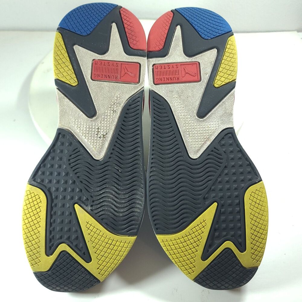 PUMA RS-X Toys Men Sz 12 Sneaker Shoe White Yellow Red Black Suede 369449-02 EUC - Picture 14 of 16